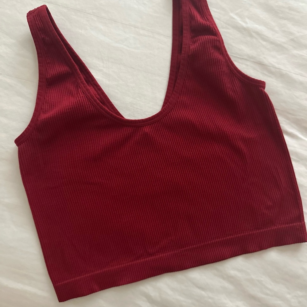 Women’s Reversible Red Ribbed Athletic Tank